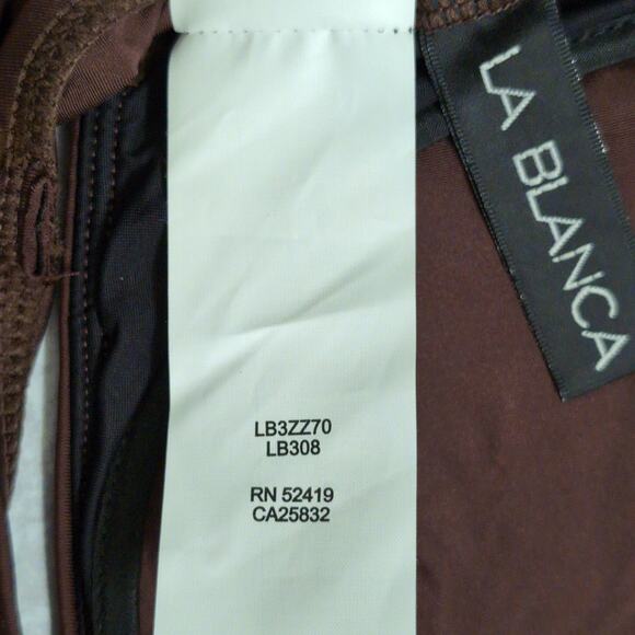 La Blanca Java (Brown) Island Goddess Underwire Twist Front Bra Top Size 8 New - Picture 8 of 11